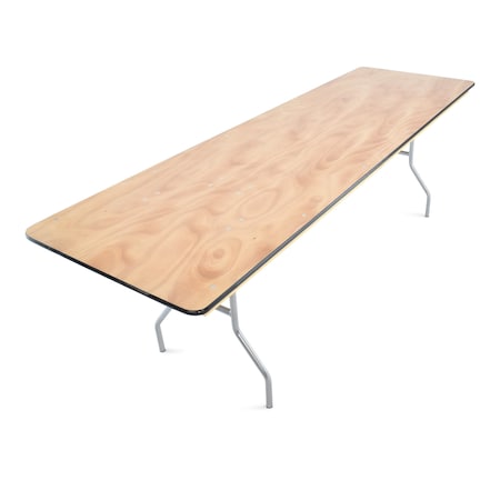 Atlas Commercial Products Titan Series Wood Folding Table, 8 ft x 30 Banquet, Vinyl Edge WFT5-3096